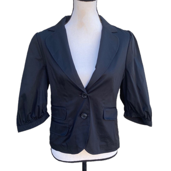 BCBGMaxAzria Jackets & Blazers - BCBGMaxAzria Black 3/4 Sleeves Jacket Blazer